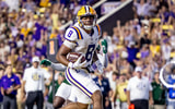 LSU sophomore Ju'Juan Johnson had his breakout game at RB in Week 4 (Photo: © Stephen Lew-Imagn Images)